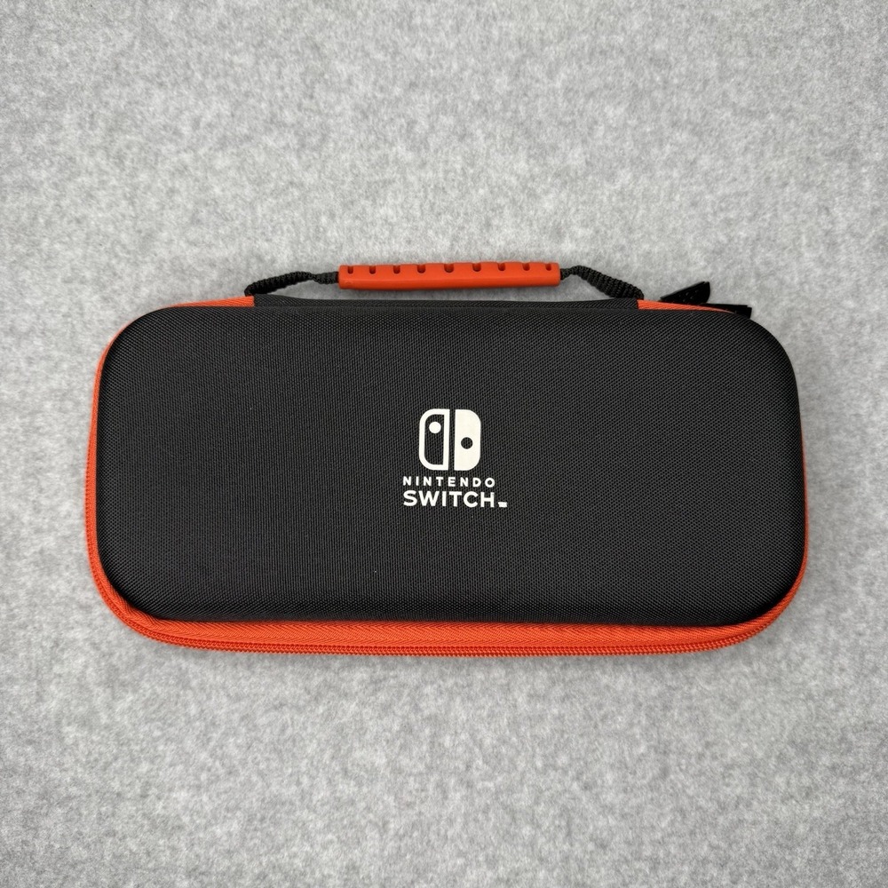 Nintendo Switch Black Case Red Zipper Pockets Game Case‎ Only